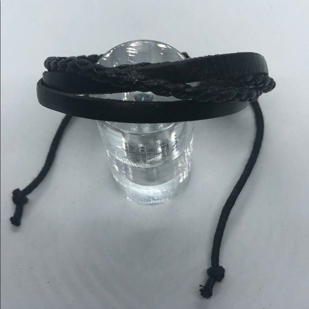 Black Leather Bracelet